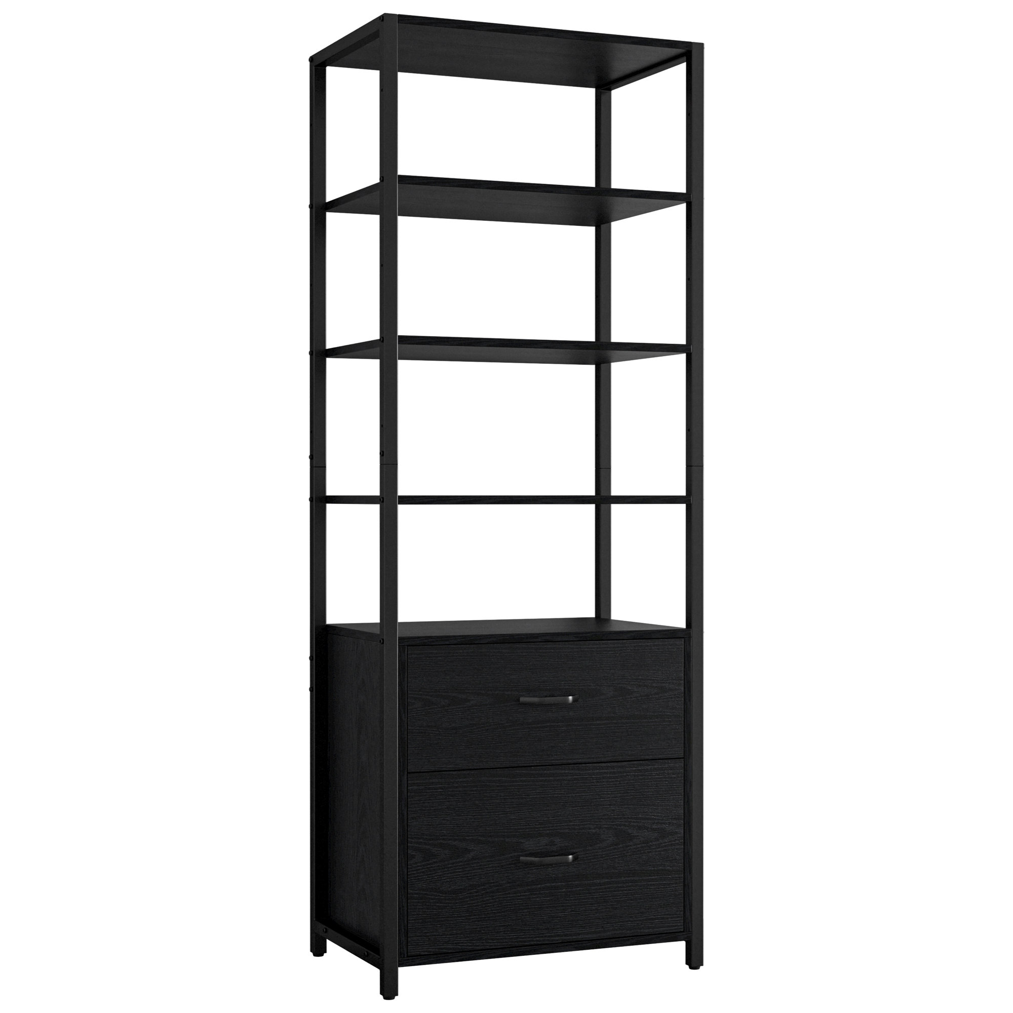 ［journal standard Furniture］HOOVER SHELF Amazon.com: Whitmor Modern Industrial 4-Tier Shelf with Woodgrain